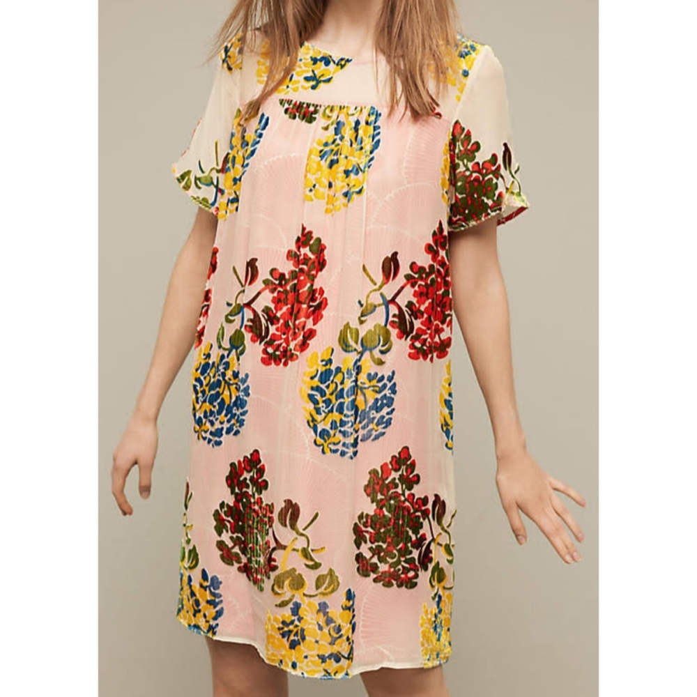 Anthropologie Maeve Flower Market Swing Dress